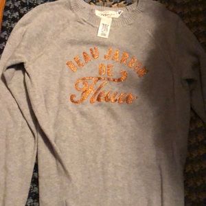 H & M gray long sleeved sweater